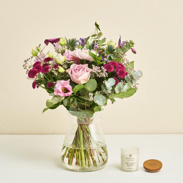 Floristens eksklusive buket med duftlys